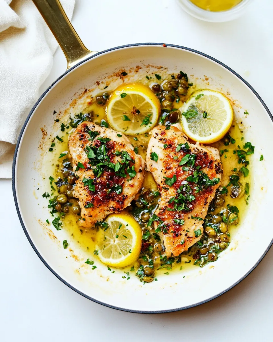 Delicious Chicken Piccata Recipe plate image