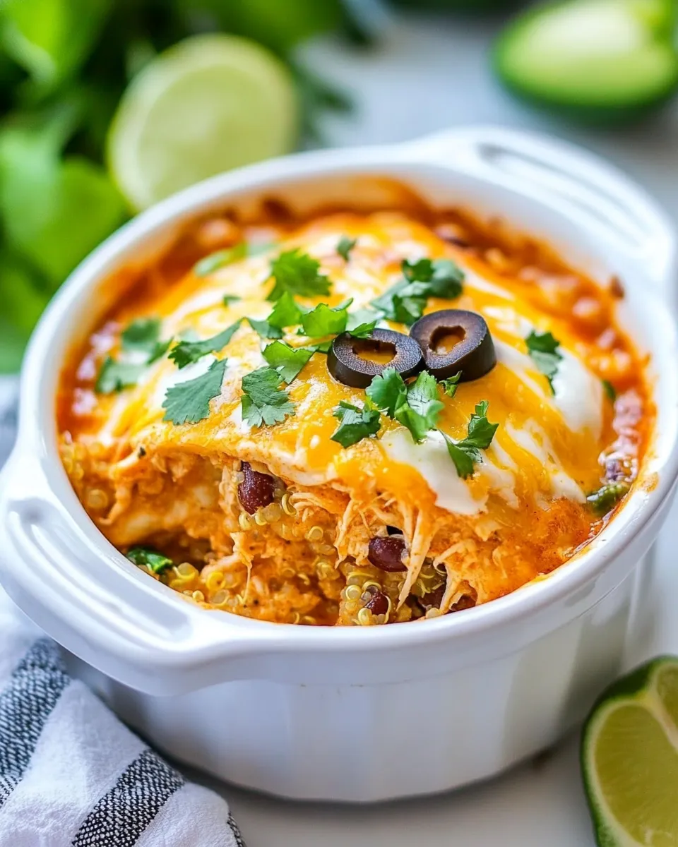 Homemade Chicken Quinoa Enchilada Casserole photo