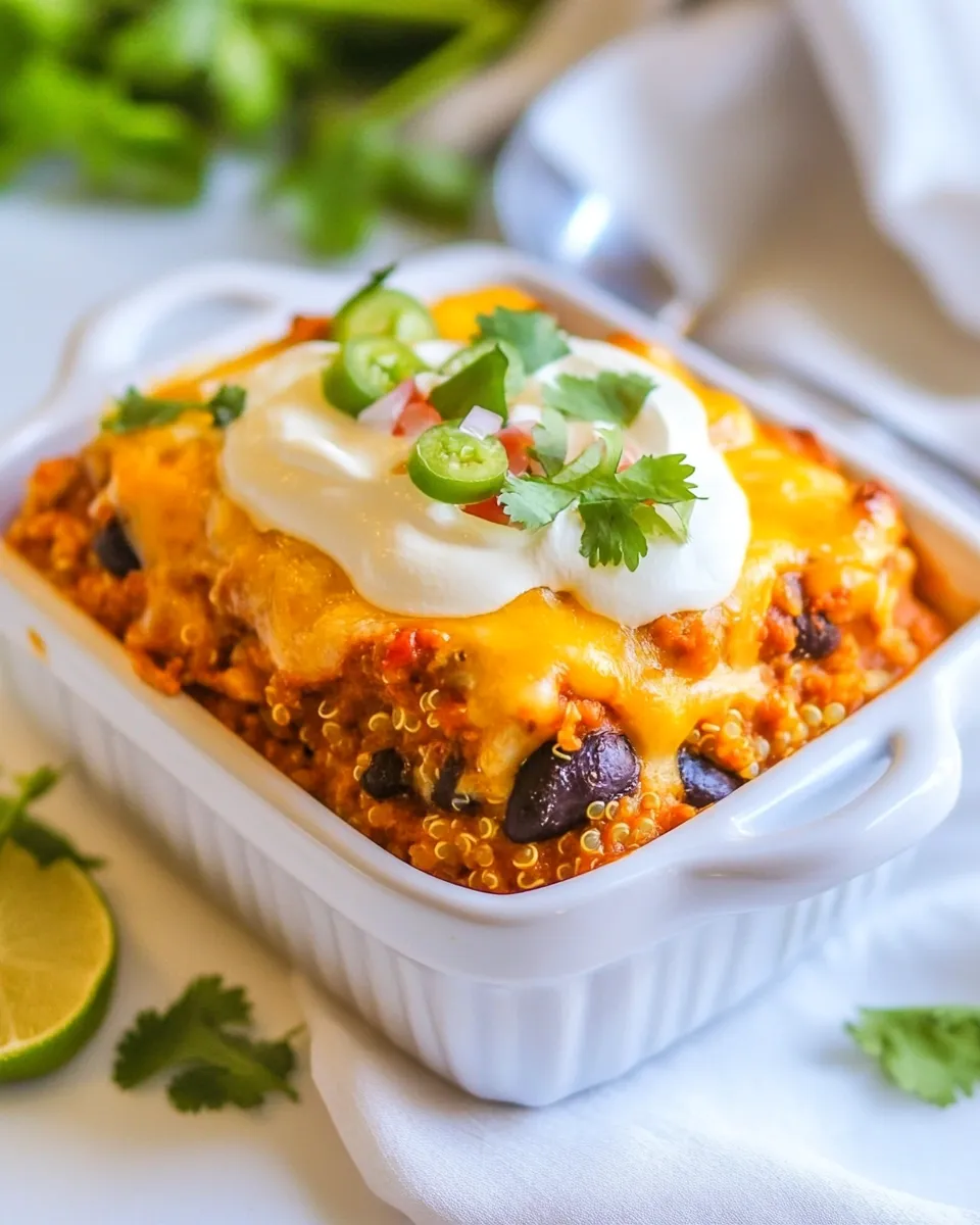 Classic Chicken Quinoa Enchilada Casserole image