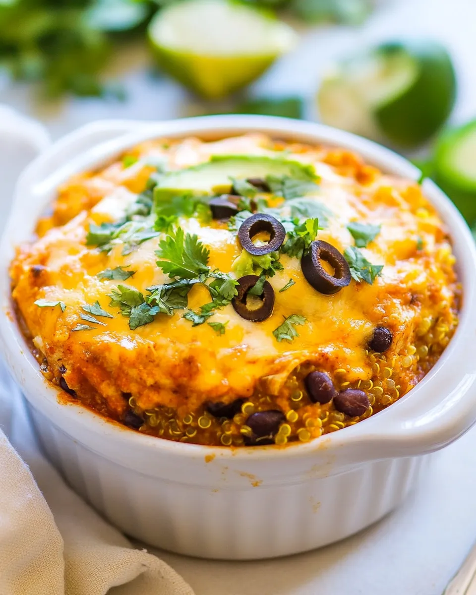 Easy Chicken Quinoa Enchilada Casserole recipe photo