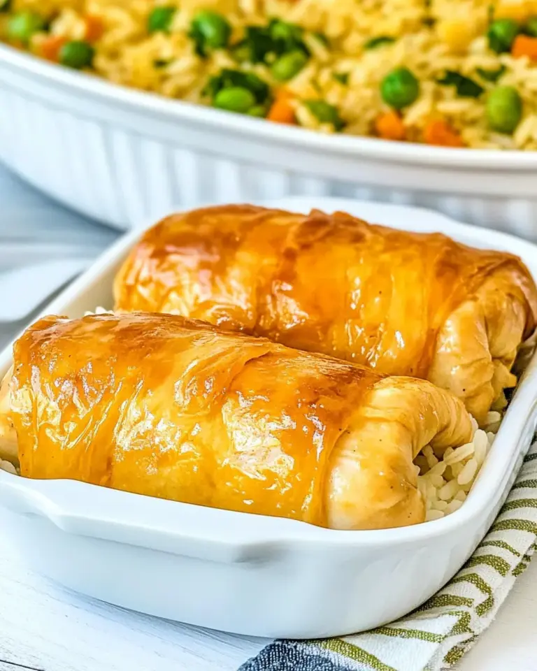 Homemade Chicken Roll-Ups and Rice photo