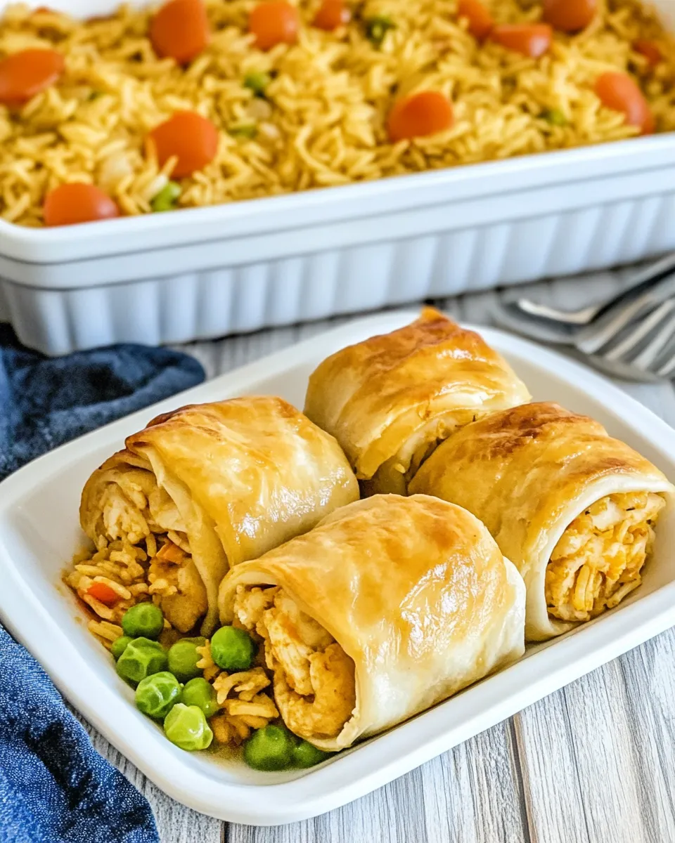 Delicious Chicken Roll-Ups and Rice dish photo