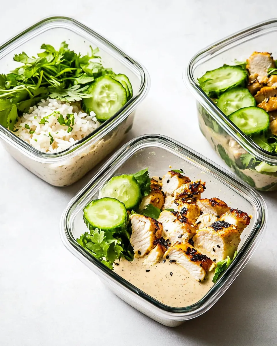 Homemade Chicken Satay Meal Prep Bowls photo