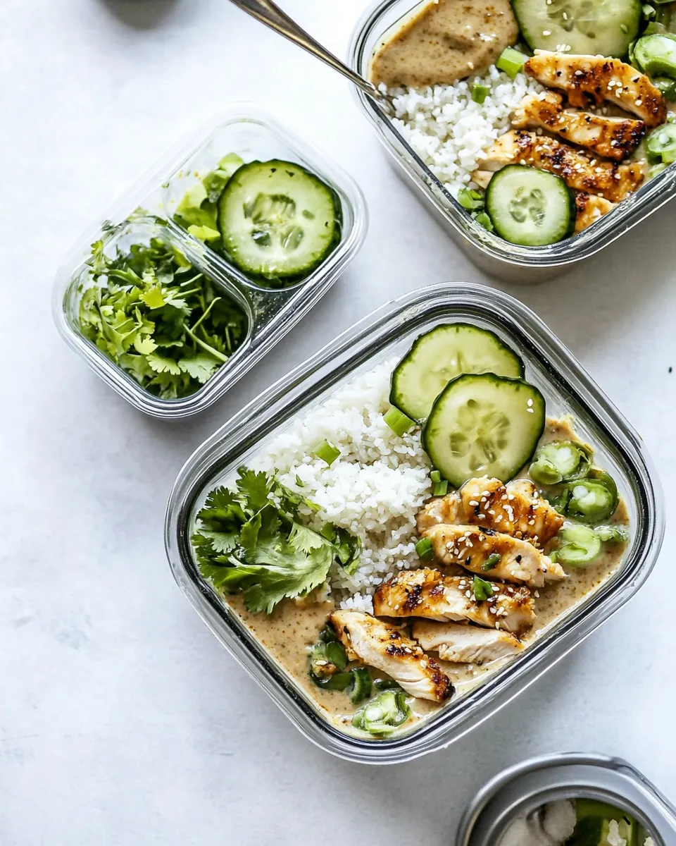 Easy Chicken Satay Meal Prep Bowls picture