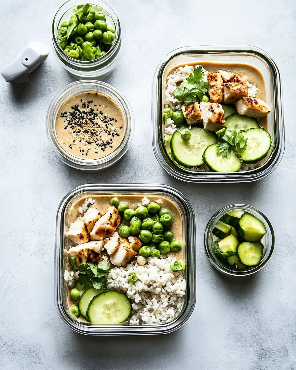 Delicious Chicken Satay Meal Prep Bowls shot