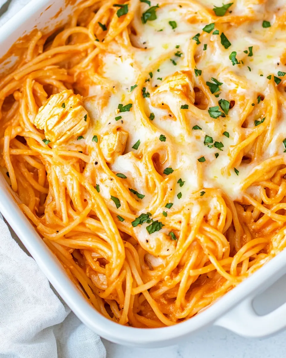 Delicious Chicken Spaghetti Recipe plate image