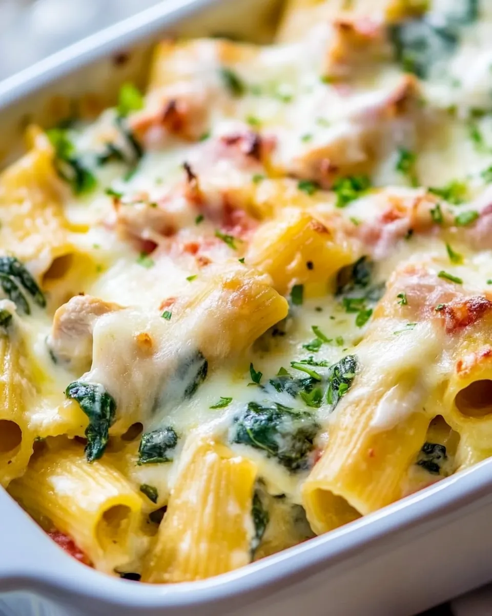 Classic Chicken Spinach Rigatoni image