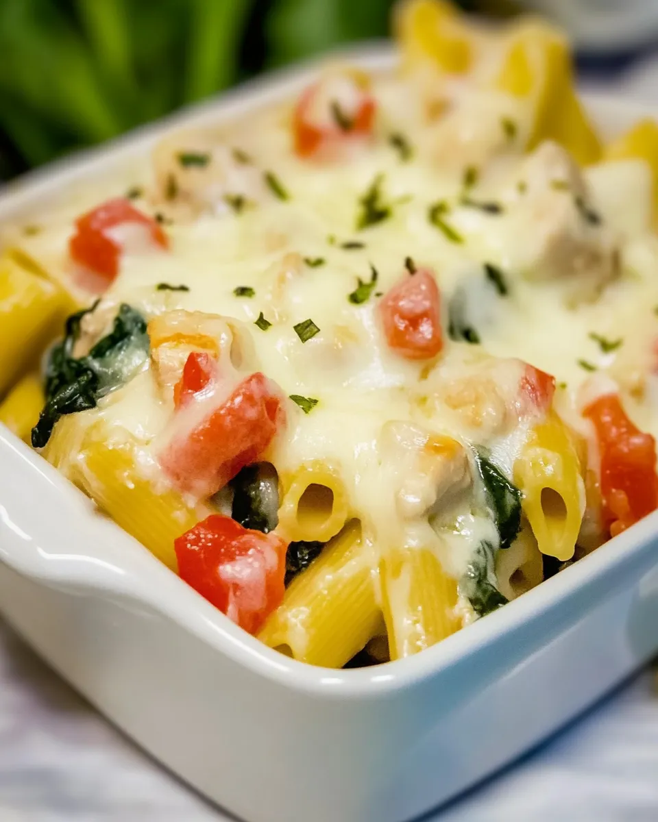Easy Chicken Spinach Rigatoni recipe photo