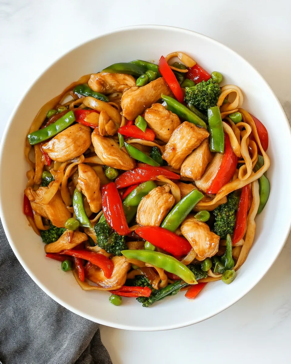 Delicious Chicken Stir-Fry plate image