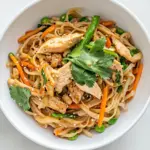 homemade Chicken Stir Fry with Rice Noodles photo