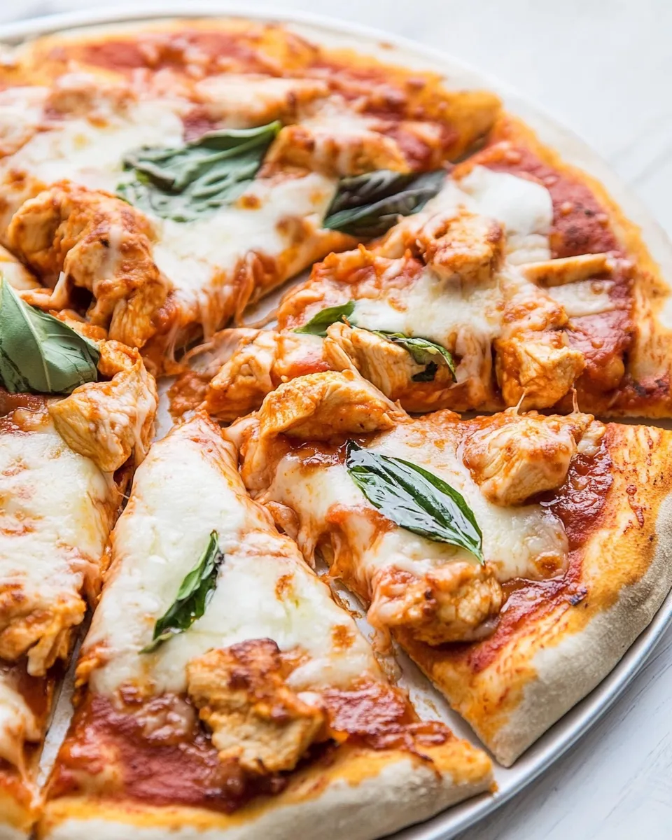 Delicious Chicken Tikka Masala Pizza plate image