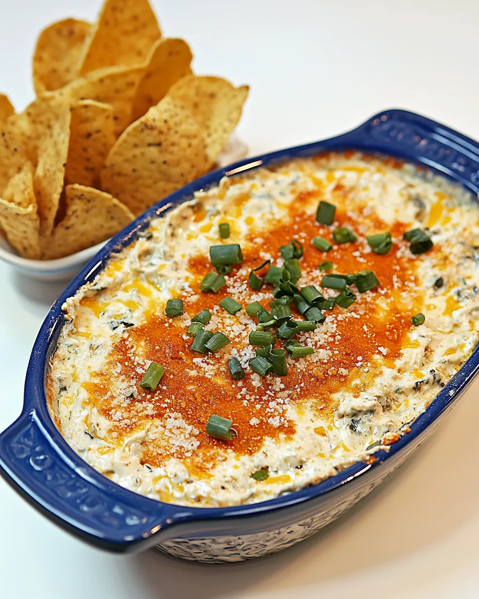 Delicious Chicken Verde Dip Football Friday plate image
