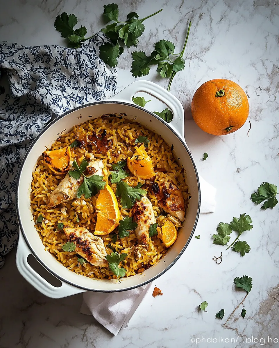 classic Chicken & rice pilaf with orange & spices image