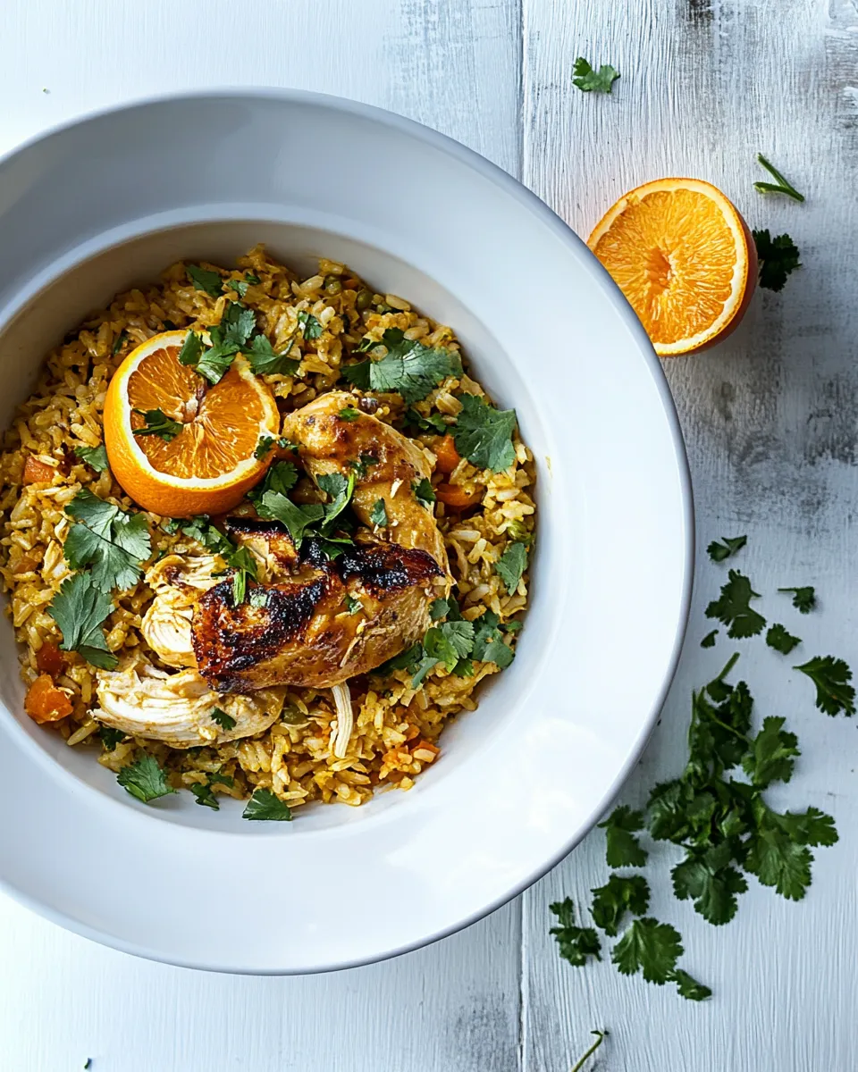 easy Chicken & rice pilaf with orange & spices picture