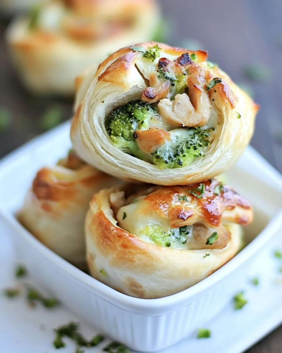 Homemade Chicken and Broccoli Pinwheels photo