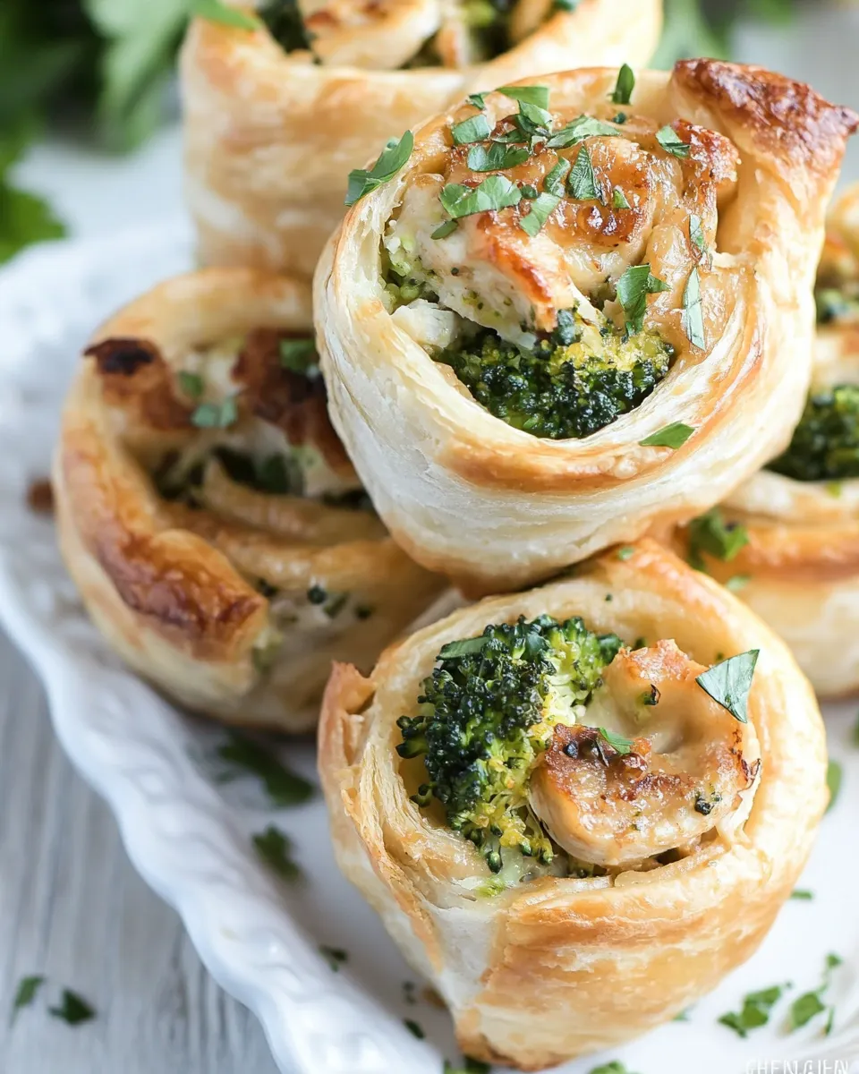 Delicious Chicken and Broccoli Pinwheels dish photo