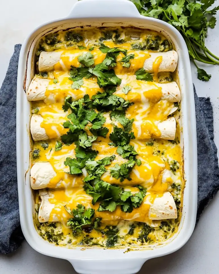 Homemade Chicken and White Bean Enchiladas with Creamy Salsa Verde photo