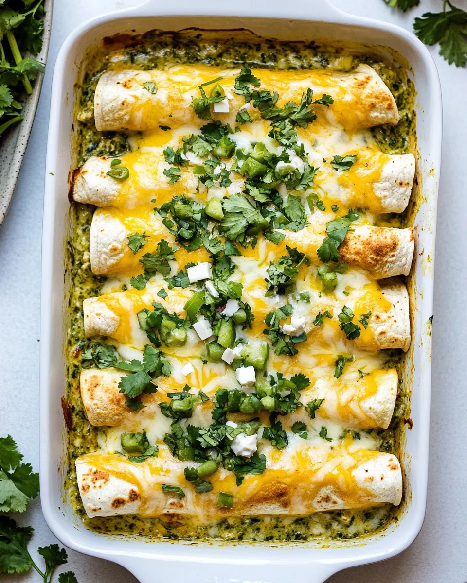 Classic Chicken and White Bean Enchiladas with Creamy Salsa Verde image