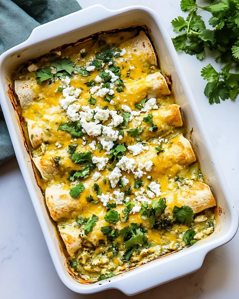 Delicious Chicken and White Bean Enchiladas with Creamy Salsa Verde dish photo