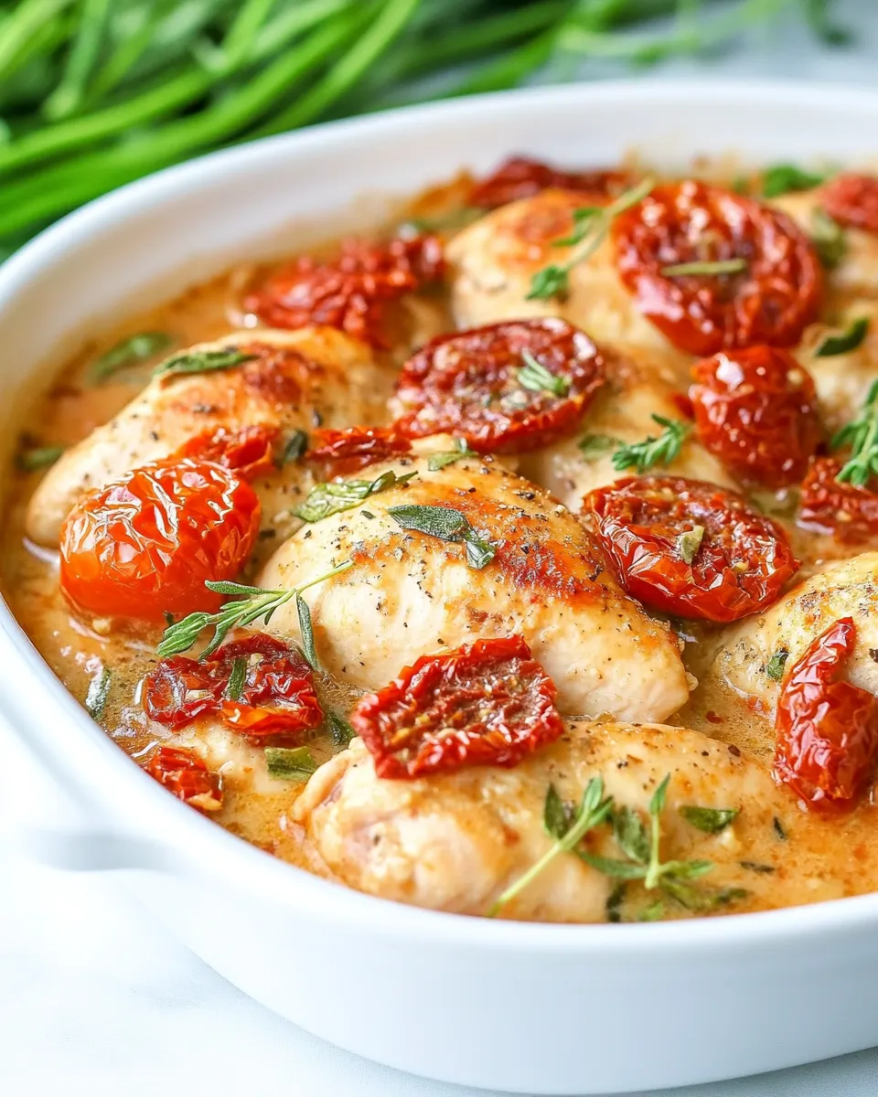 Delicious Chicken with Sun-Dried Tomato Sauce plate image