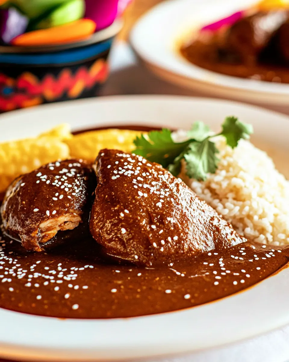 Delicious Classic Chicken Mole shot