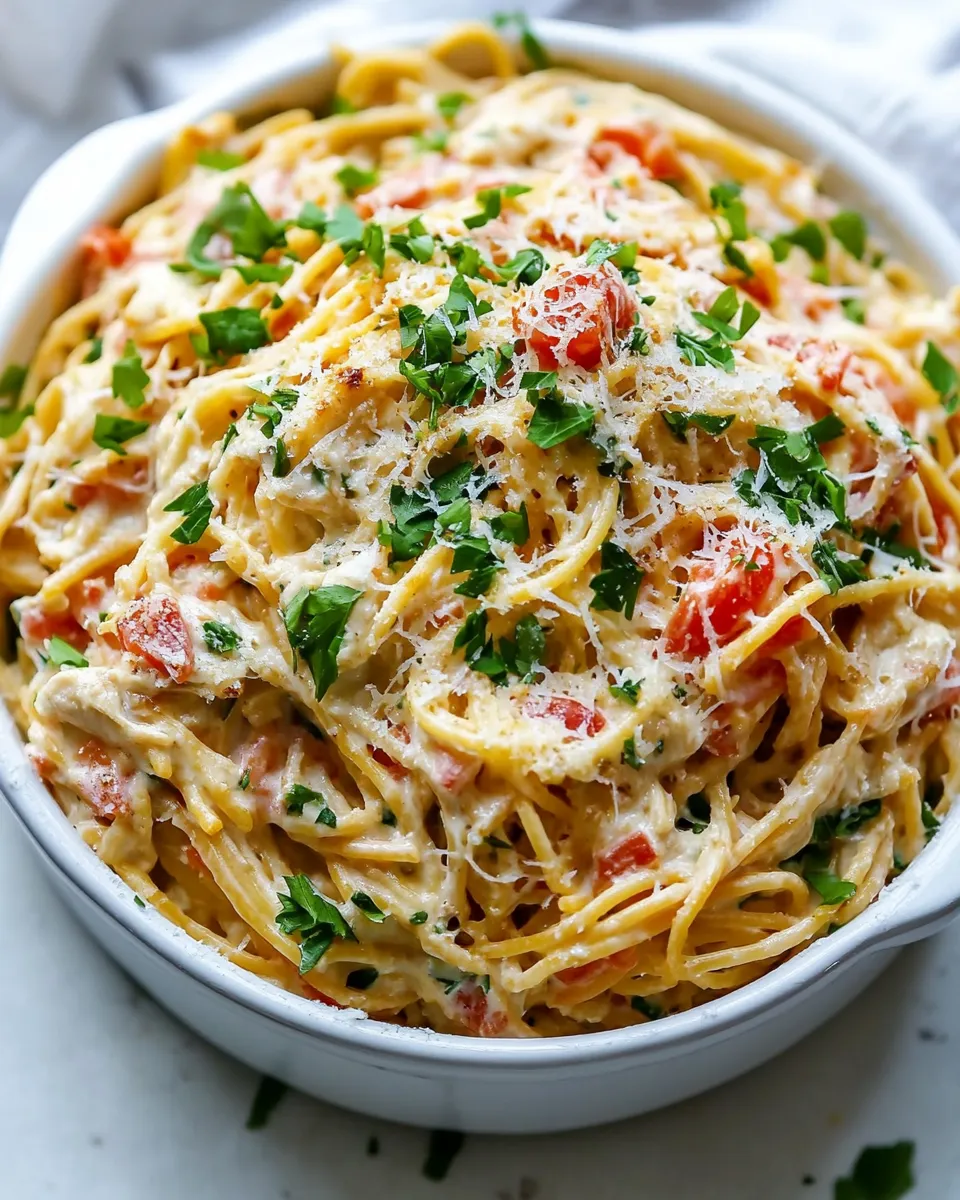 Classic Creamy Chicken Spaghetti recipe photo