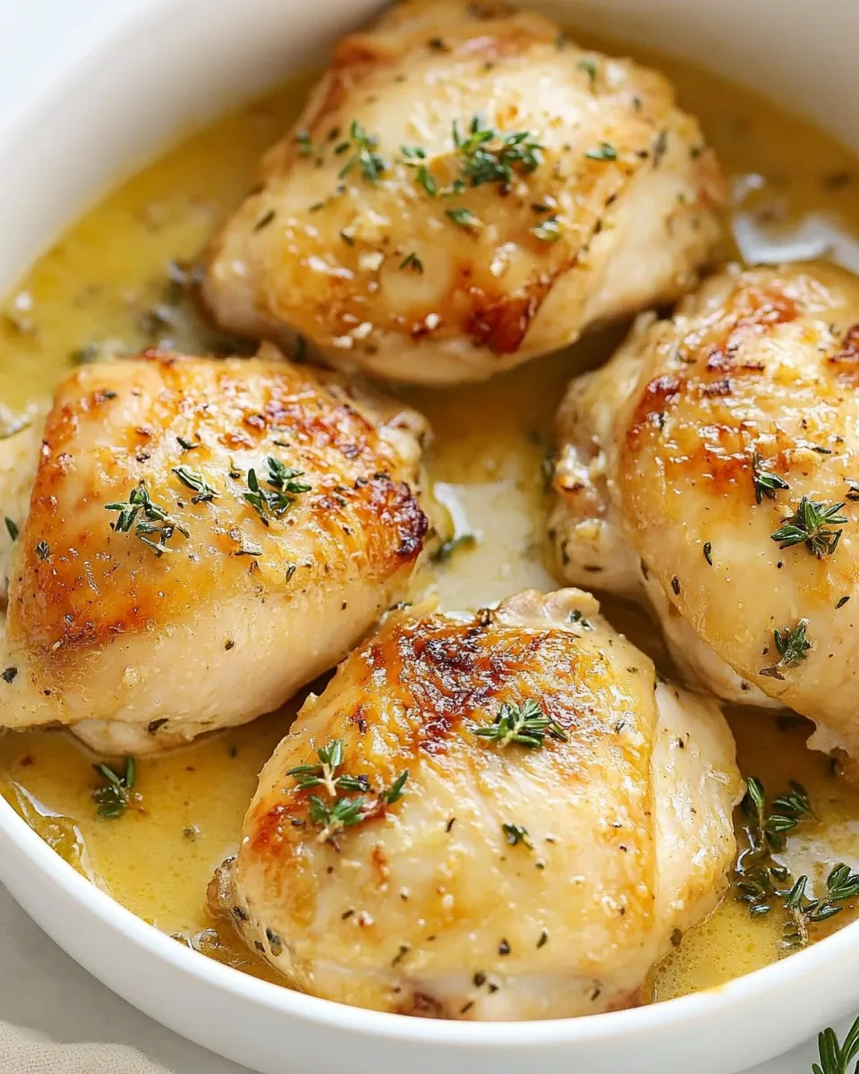 Homemade Creamy Garlic Thyme Chicken photo