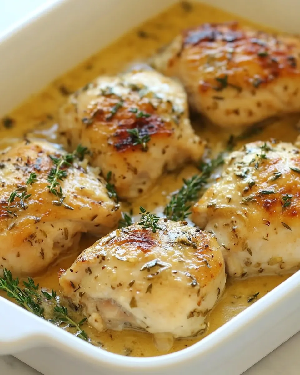 Classic Creamy Garlic Thyme Chicken image