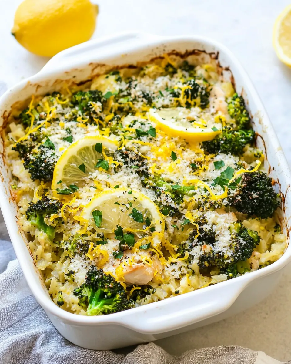 Easy Creamy Lemon Chicken, Broccoli and Rice Casserole picture