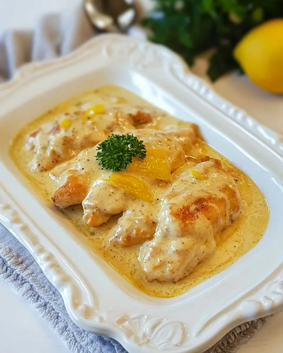 Delicious Creamy Lemon Pepper Chicken dish photo