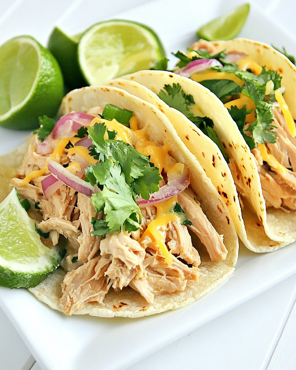 Homemade Creamy Slow Cooker Chicken Tacos photo
