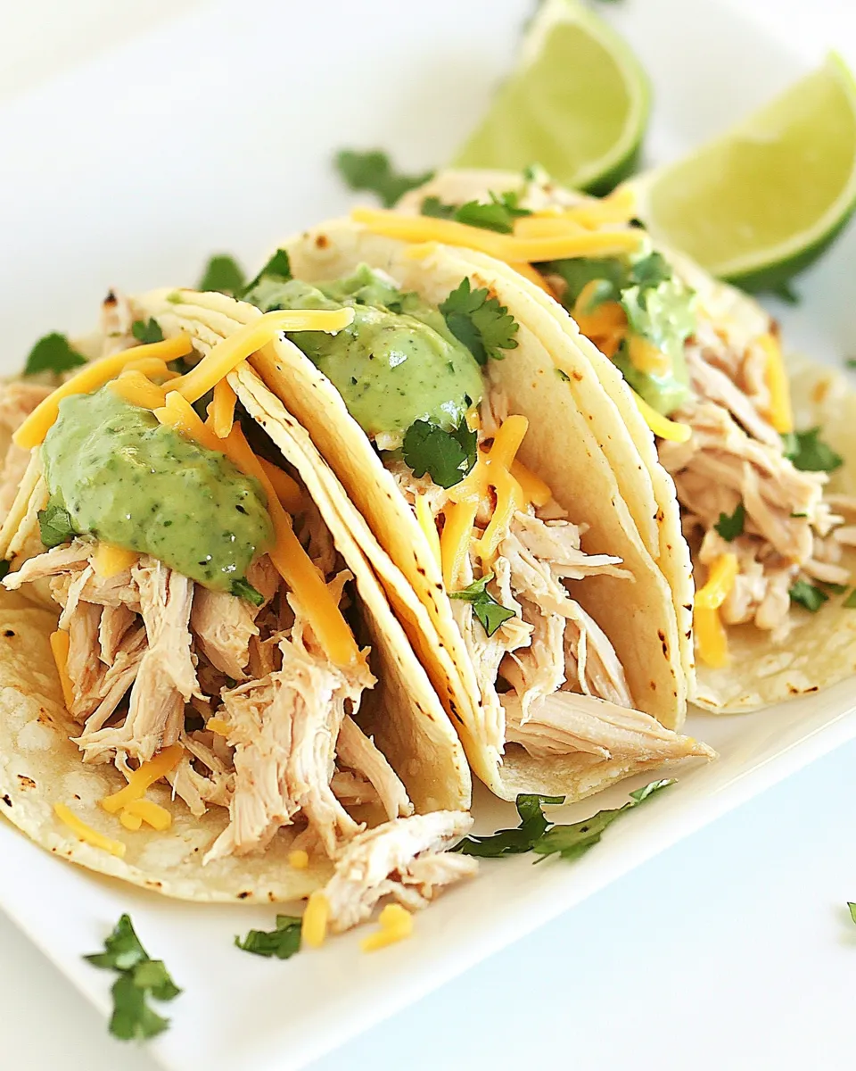 Easy Creamy Slow Cooker Chicken Tacos recipe photo