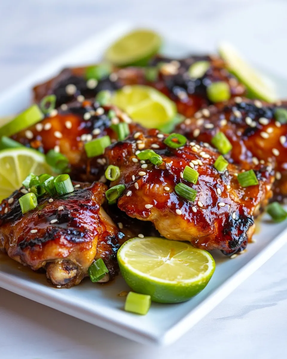 Delicious Crispy Air Fryer Asian Chicken Thighs shot