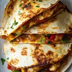 Homemade Crispy Baked Chicken Fajita Quesadillas photo