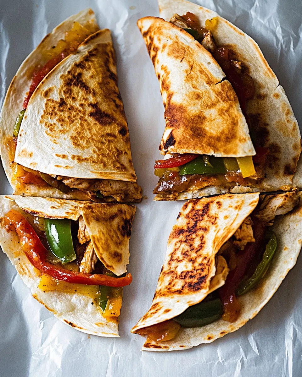 Classic Crispy Baked Chicken Fajita Quesadillas image