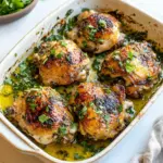 Homemade Crispy Garlic Butter Baked Chicken Thighs photo