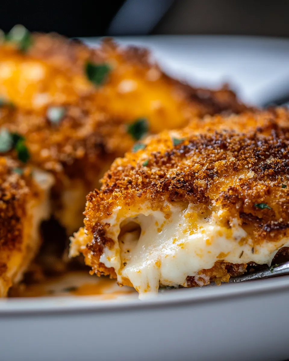 Homemade Crispy Mozzarella Parmesan Crusted Chicken photo