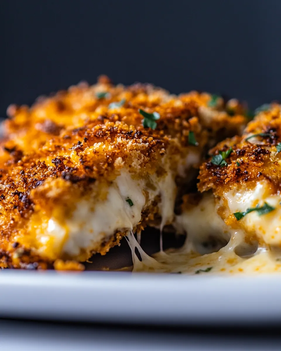 Classic Crispy Mozzarella Parmesan Crusted Chicken image