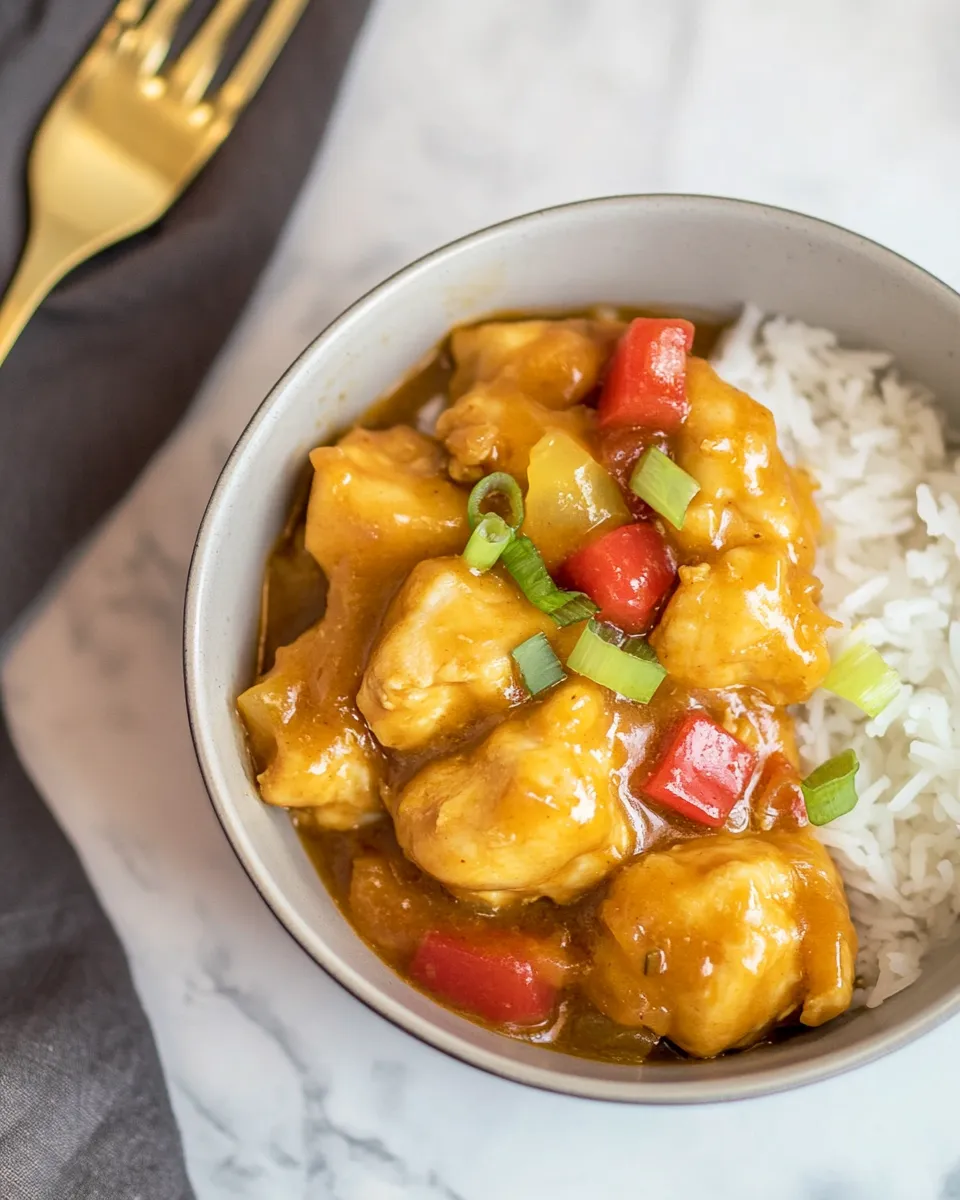 easy Crock-Pot Sweet and Sour Chicken (4 Ingredient Meal) recipe photo