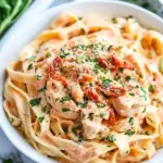 Homemade Crockpot Sun-Dried Tomato Chicken Alfredo photo