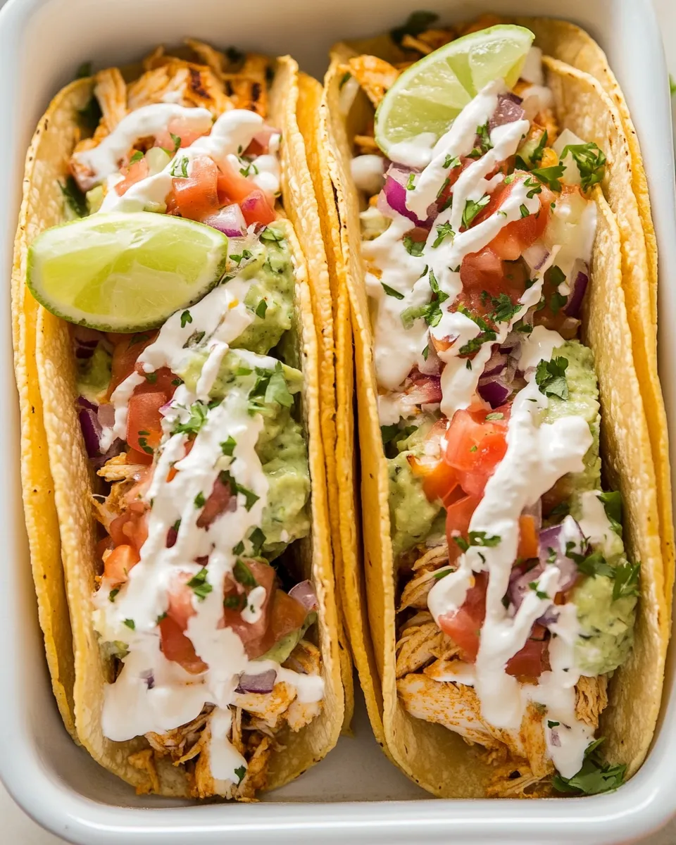 Homemade Easy Baked Chicken Tacos photo