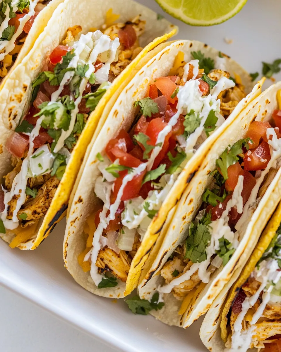 Classic Easy Baked Chicken Tacos image