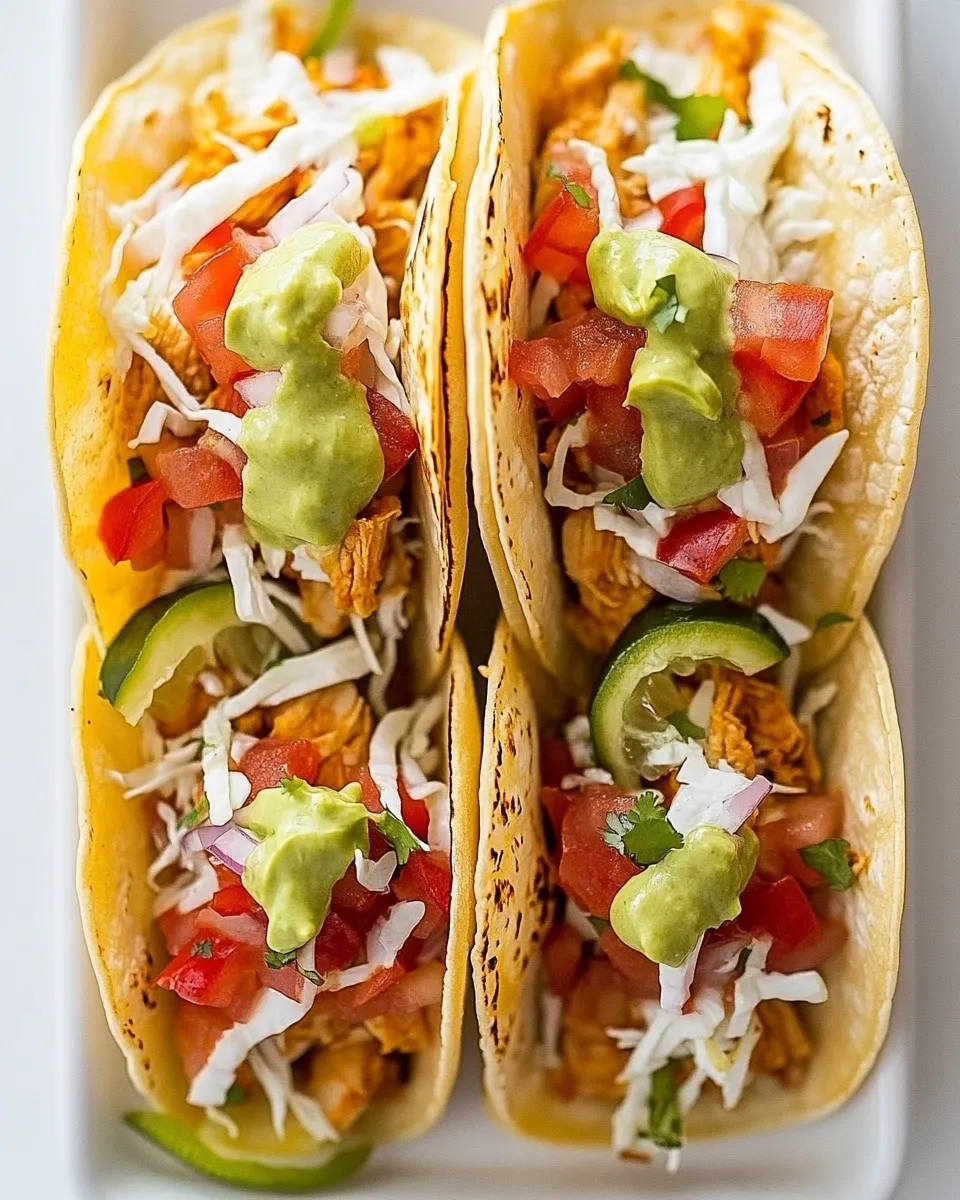 Quick Easy Baked Chicken Tacos dish photo