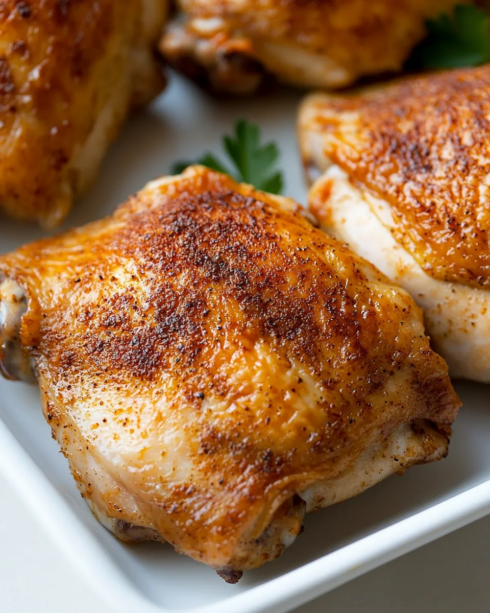 Homemade Easy Baked Chicken Thighs photo