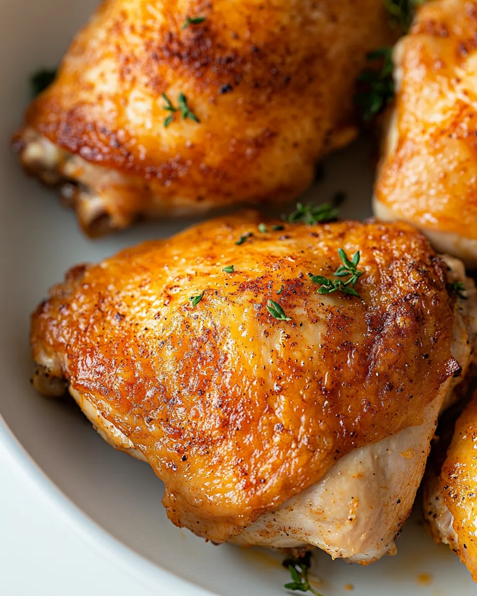 Classic Easy Baked Chicken Thighs image