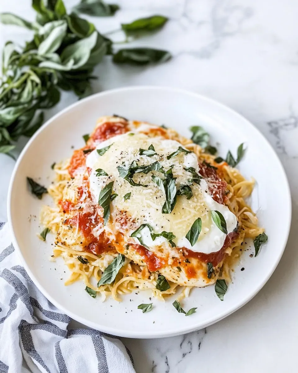Delicious Easy Chicken Parmigiana Recipe plate image