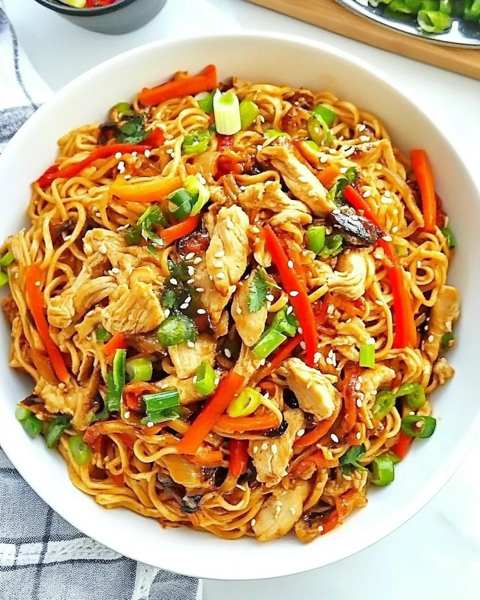 Delicious Easy Chicken Yakisoba Recipe dish photo