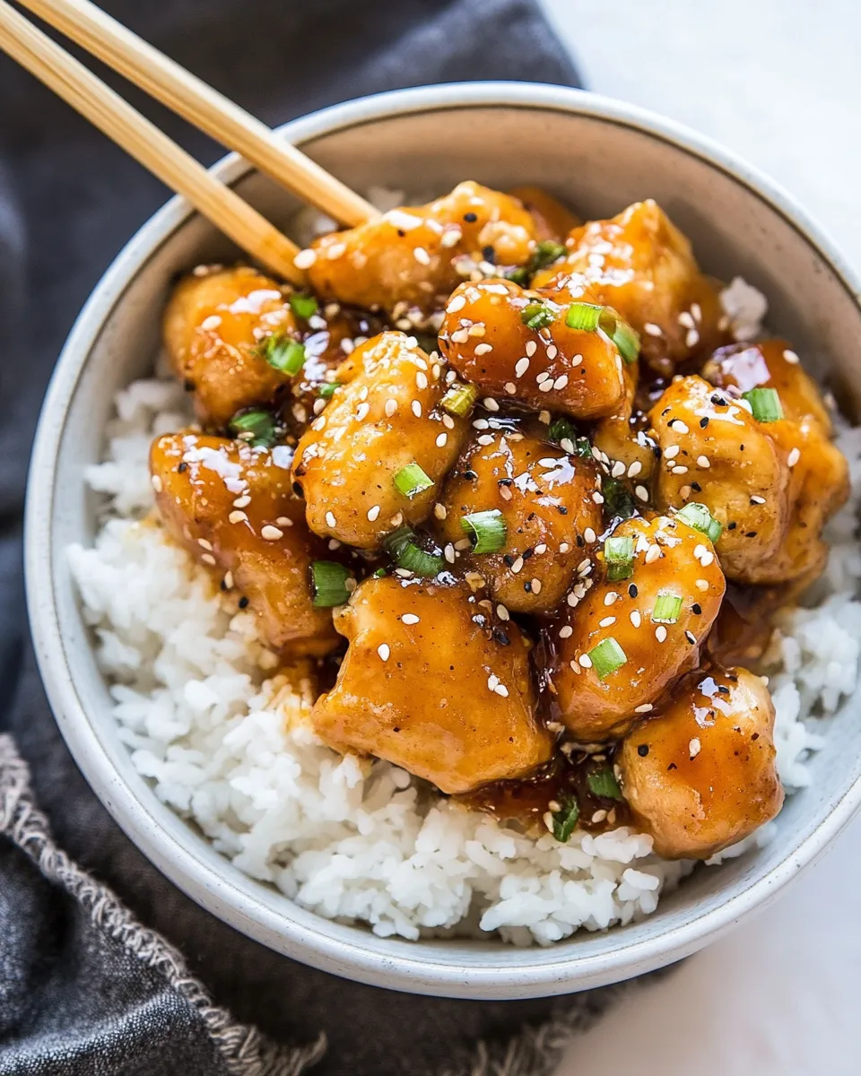 Quick Easy Honey Garlic Chicken plate image