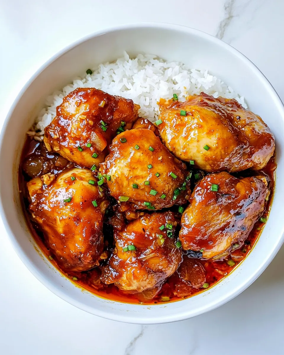 Delicious Filipino Chicken Asado shot