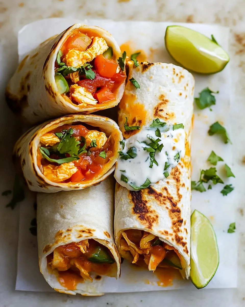 Easy Folded Crispy Buffalo Chicken Wraps. recipe image
